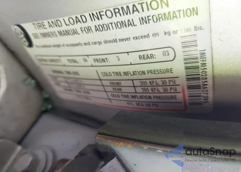 2005 Mercury Sable Gs из США, поврежденный, VIN 1MEFM50285A627395